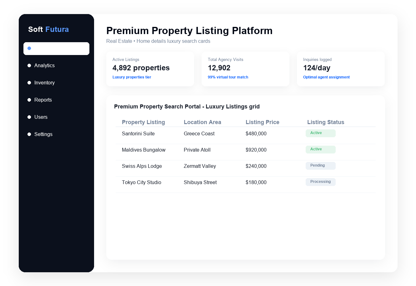 Premium Property Listing Platform