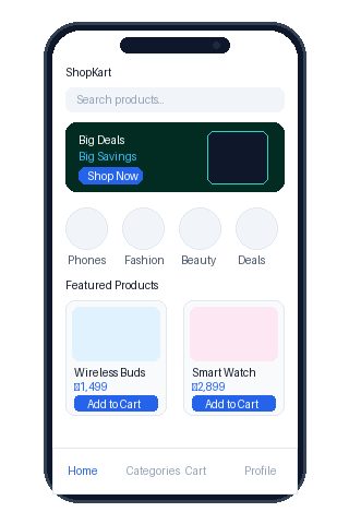 Mobile App on Smartphone